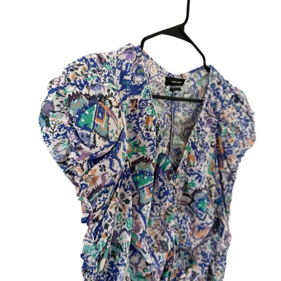 Isabel Marant Bireya Ruched Silk Mini Dress - Picture 6 of 12